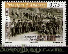 Serie sellos Andorra 402. Carretera Andorra – Seu Urgell 2013