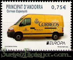 Serie sellos Andorra 405. Europa 2013