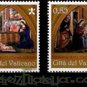 Serie sellos Vaticano 1645-6. Navidad (Emisión conjunta con Hola