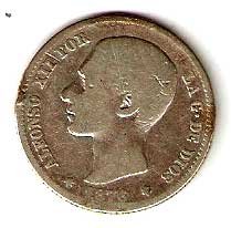 Moneda Alfonso XII 01 Peseta 1876 *–.–.BC+