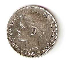 Moneda Alfonso XIII 01 Pesetas 1899 *18.99 (SGV).MBC