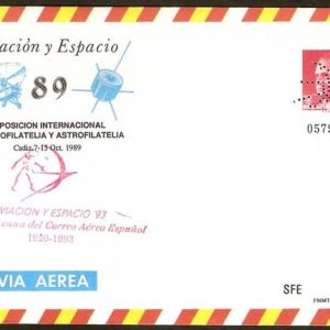 014. Matasellos de taladro «Aviación y Espacio» – Alicante (1 SO