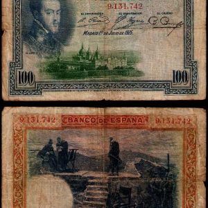 Billete Banco de España – Madrid 0100 pesetas 1925 BC
