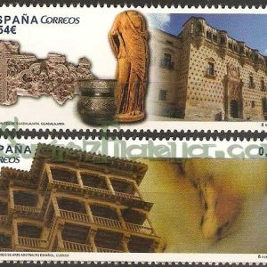 4873-74. Sello Museos de Guadalajara y de Arte Abstracto Español