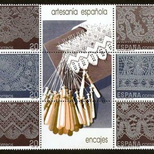 3016-21. Sello Artesanía española. Encajes