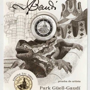 Prueba Lujo nº116. Patrimonio Mundial Gaudi. Sello plata