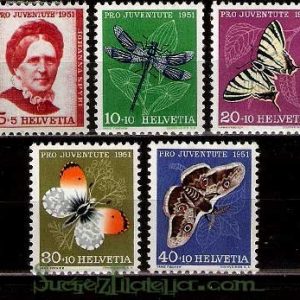 Serie de sellos Suiza nº 0512/16 (*)