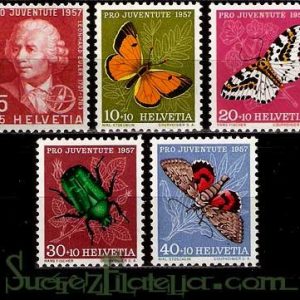 Serie de sellos Suiza nº 0597/601 (*)