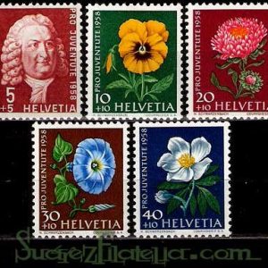 Serie de sellos Suiza nº 0616/20 (*)