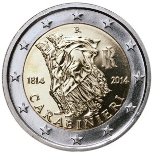 Moneda 2 euros de Italia 2014 Carabinieri