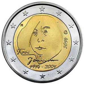 Moneda 2 euros de Finlandia 2014 Tove Jansson