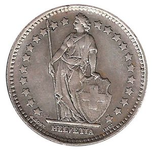 Moneda de Suiza 1 franco 1963. SC