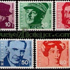 Serie de sellos Suiza nº 0841/45 (**)