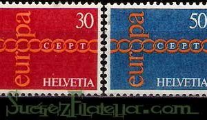 Serie de sellos Suiza nº 0882/83 (**)