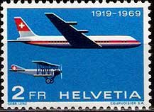 Serie de sellos Suiza Aéreo nº A 46 (**)