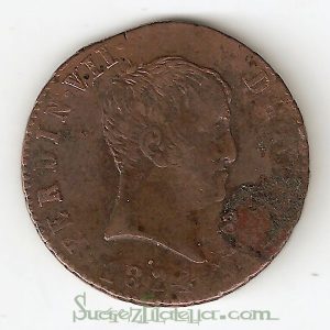 Moneda 1824. 08 Maravedis Fernando VII (1824).MBC- SIN CECA