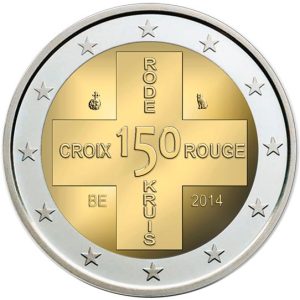 Moneda 2 euros de Bélgica 2014  Cruz Roja SIN BLISTER