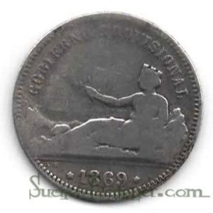 Moneda Gobierno Provisional 01 peseta 1869 (SNM) .BC