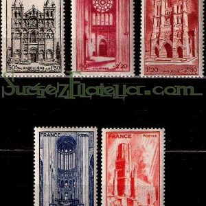 Serie sellos Francia 0663/67 (**)