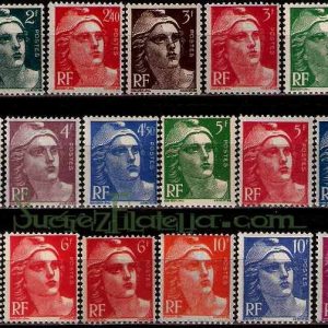 Serie sellos Francia 0712/24 (**)