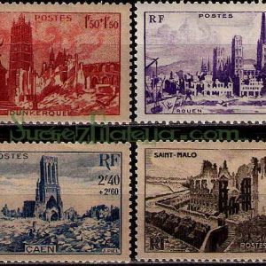 Serie sellos Francia 0744/47 (**)