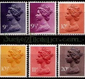Serie sellos Inglaterra 0780/85 (**). Sin 782 A
