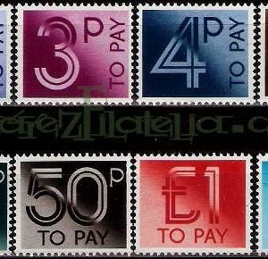 Serie sellos Inglaterra Taxa 86/97 (**)