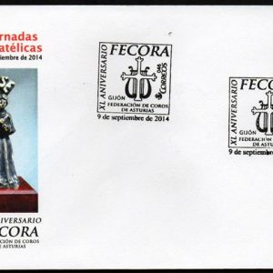 0816. Matasellos XL Aniversario de Fecora (Gijón-9/9/14)