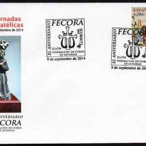 0816. Matasellos XL Aniversario de Fecora (Gijón-9/9/14)