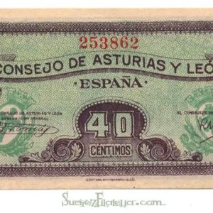 Billete Consejo de Asturias y León 0,40 céntimos 1936 SC