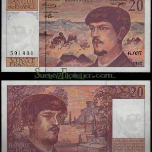Billete Francia 020 Francos S/C. 1992