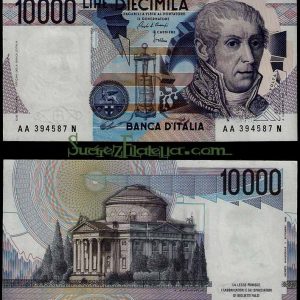 Billete Italia 10000 Liras S/C. 3 Septiembre 1984