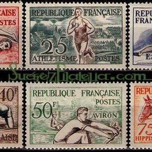 Serie sellos Francia 0960/65 (**)