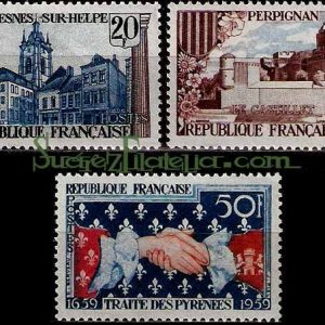 Serie sellos Francia 1221/23 (**)