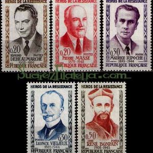 Serie sellos Francia 1248/52 (**)