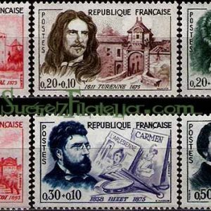 Serie sellos Francia 1257/62 (*)