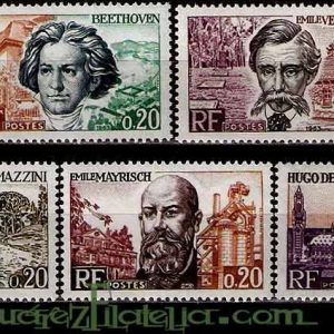 Serie sellos Francia 1382/86 (**)