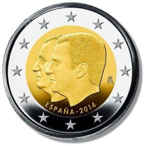 Moneda 2 euros de España 2014 Cambio de trono