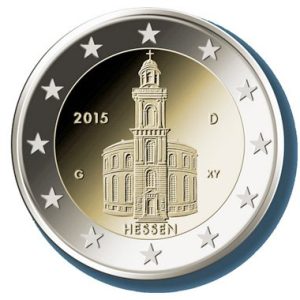 Moneda 2 euros Alemania 2015 Bunderländer Hessen Juego 5