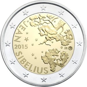 Moneda 2 euros de Finlandia 2015 Jean Sibelius