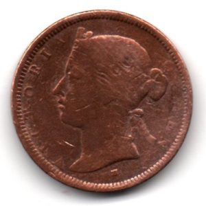 Moneda Gran Bretaña (STRAITS SETTLEMENTS) 1/2 CENTAVO 1872 MBC-