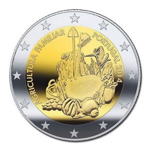 Moneda 2 euros de Portugal 2014 Agricultura
