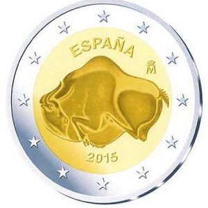 Moneda 2 euros de España 2015 Patrimonio Cueva de Altamira