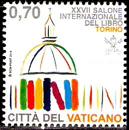 Serie sellos Vaticano 1647. XXVII Feria Libro Turín
