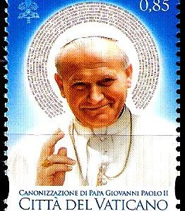 Serie sellos Vaticano 1656. Canonización Juan Pablo II