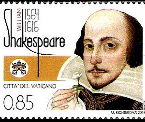 Serie sellos Vaticano 1674. William Shakespeare