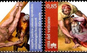 Serie sellos Vaticano 1678/79. 450 Memorial Miguel Angel