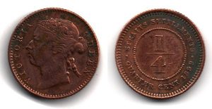 Lee más sobre el artículo MONEDAS STRAITS SETTLEMENTS (1/4 Y 1/2 CENT)