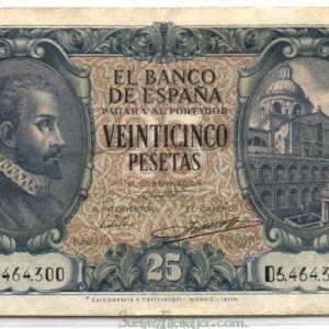 Billete Estado Español 0025 pesetas Madrid 1940 MBC