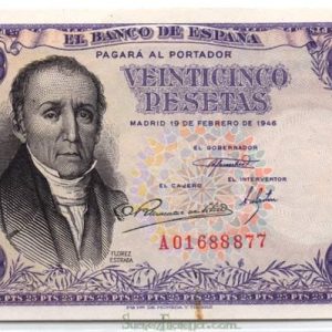Billete Estado Español 0025 pesetas Madrid 1946 SC MANCHA